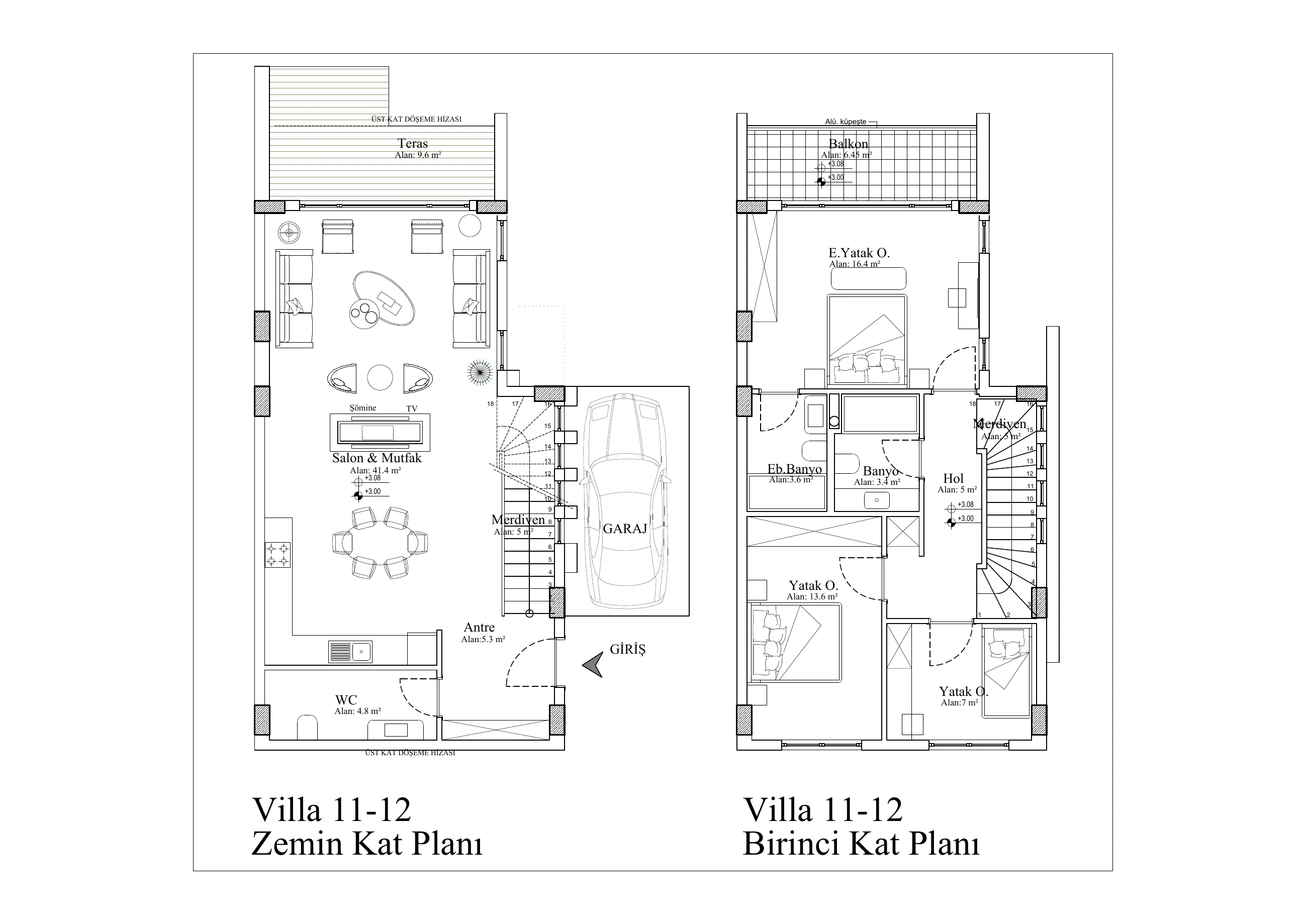 Plan · Villa 11-12 · 1/1