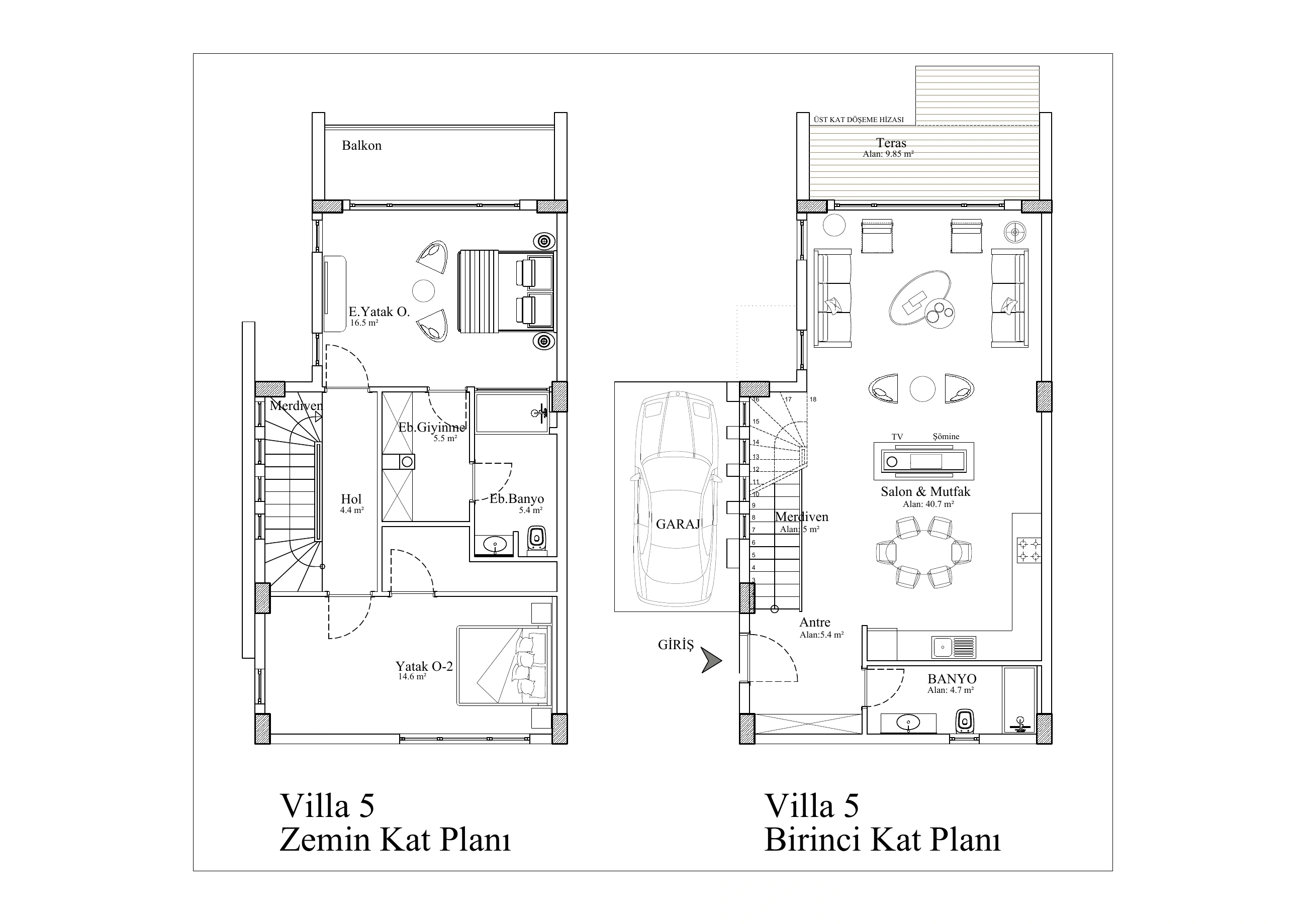 Plan · Villa 5 · 1/1