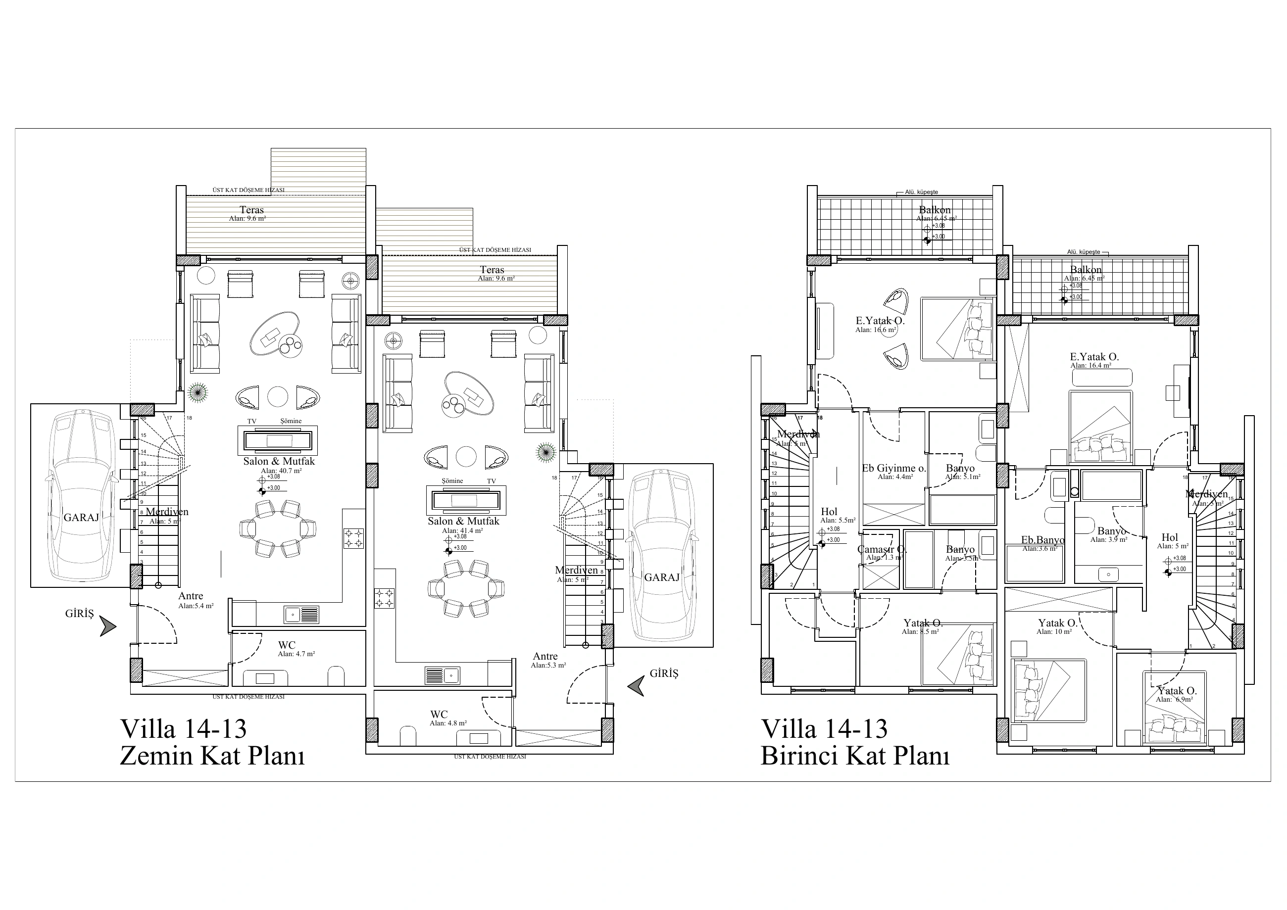 Plan · Villa 14-13 · 1/1
