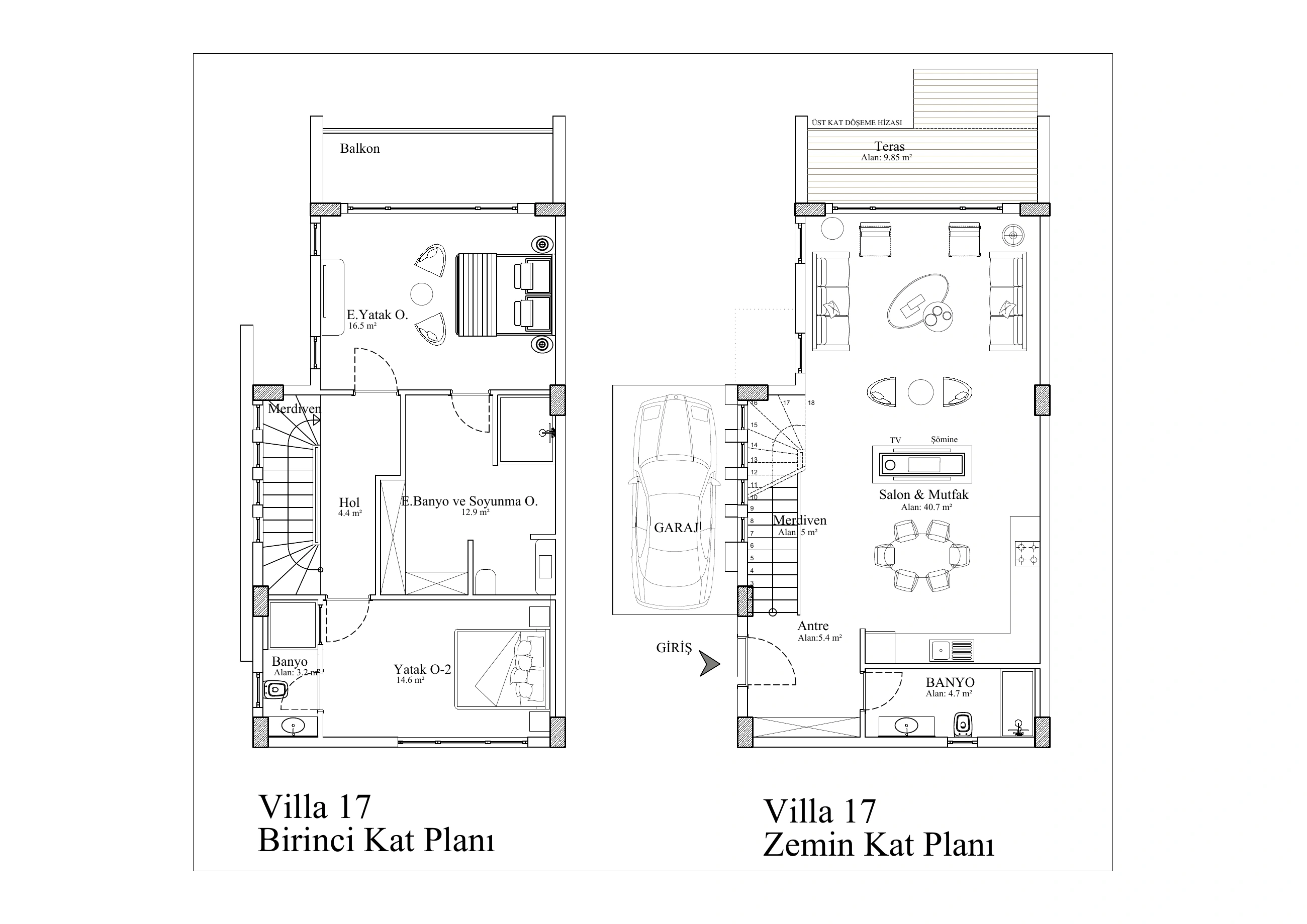 Plan · Villa 17 · 1/1