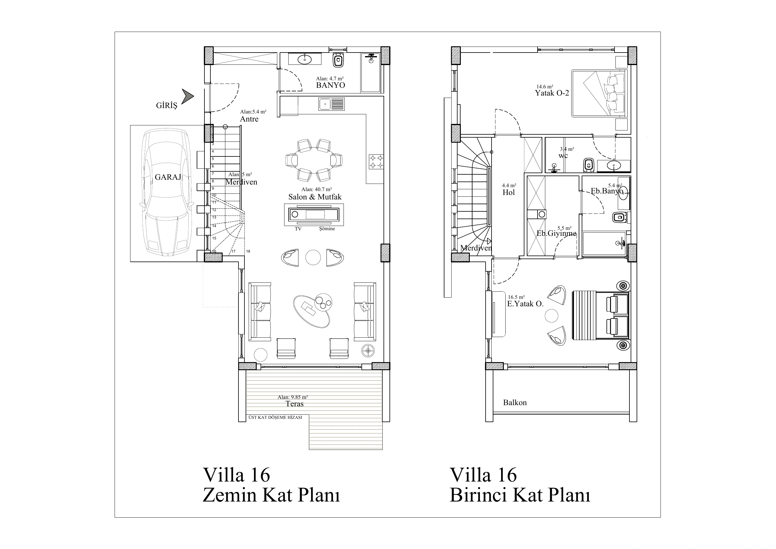 Plan · Villa 16 · 1/1