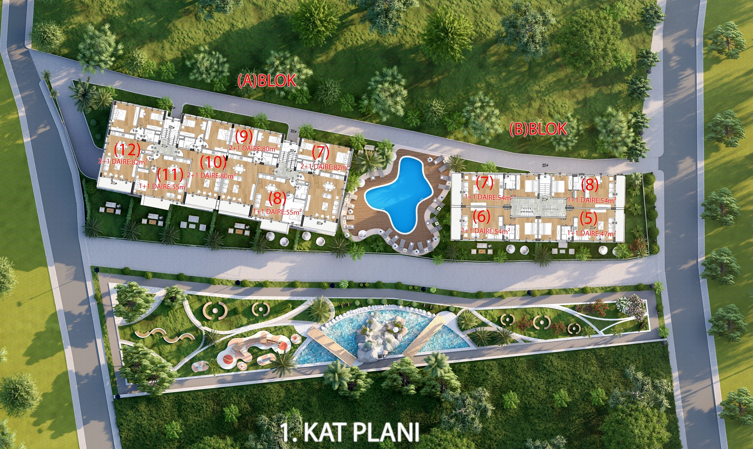 2. kat planı · konutla eşleştirilmemiş