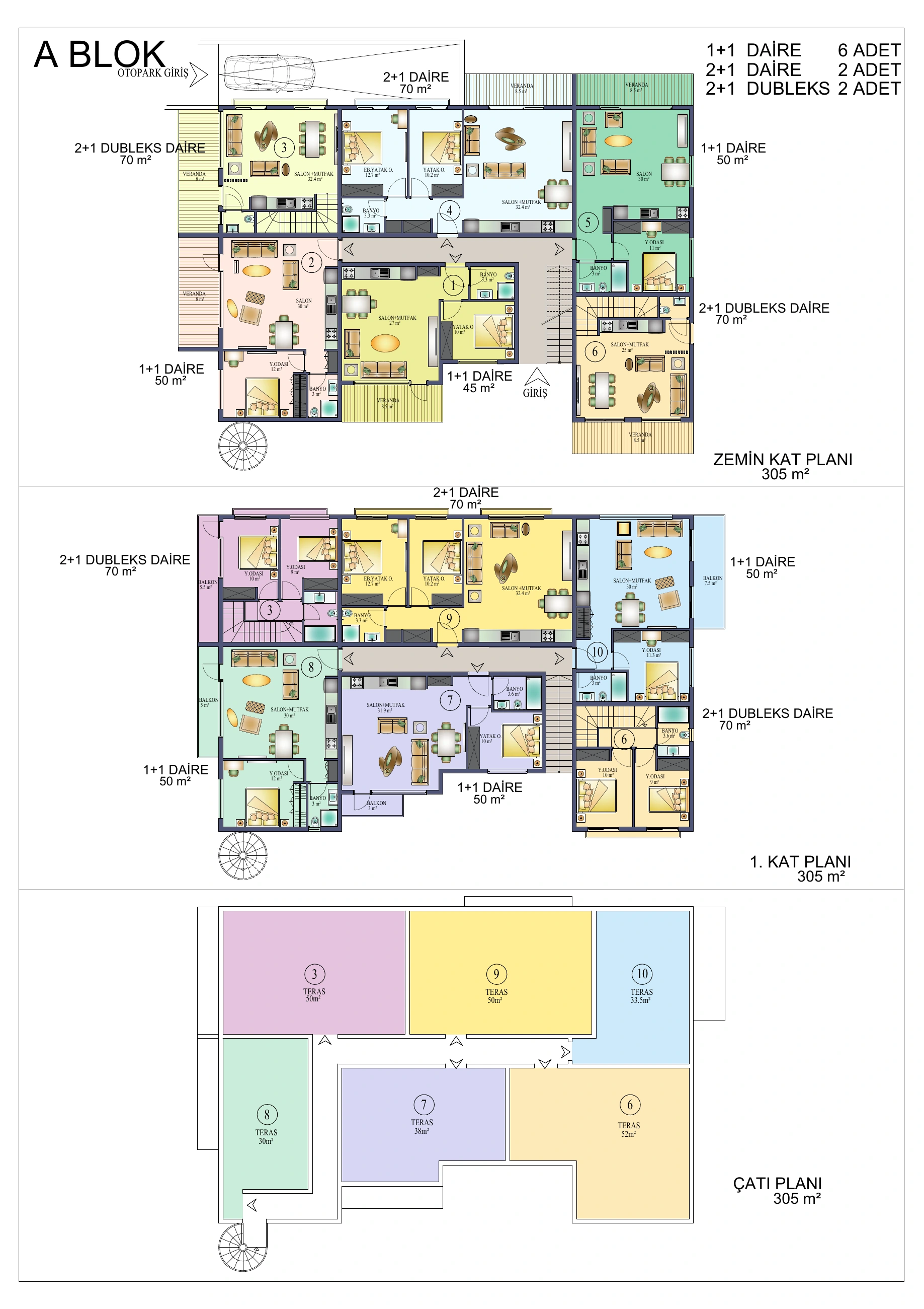 Plan · -A BLOK+ TERRACE · 1/1